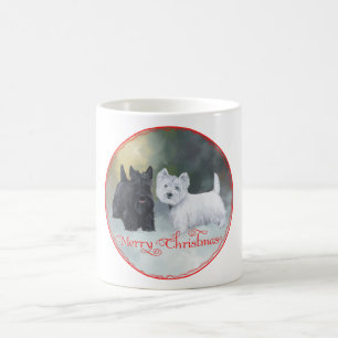 Scottie Westie Christmas Kaffeetasse