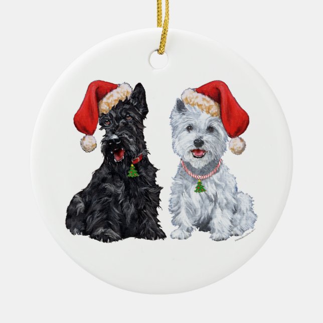 Scottie & Westie Ornament (Vorne)