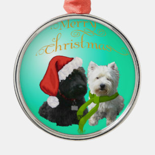 Scottie Westie Weihnachtsdekoration Ornament Aus Metall