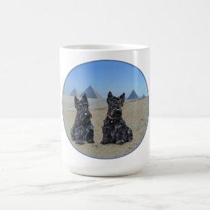 Scotties auf Sightseeing in Ägypten Kaffeetasse