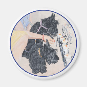 Scotties Lighting Candles Magnet