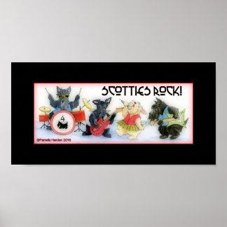 Scotties Rock Poster