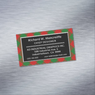 Scottish Accent Clan Moncreiffe Tartan Magnetische Visitenkarte