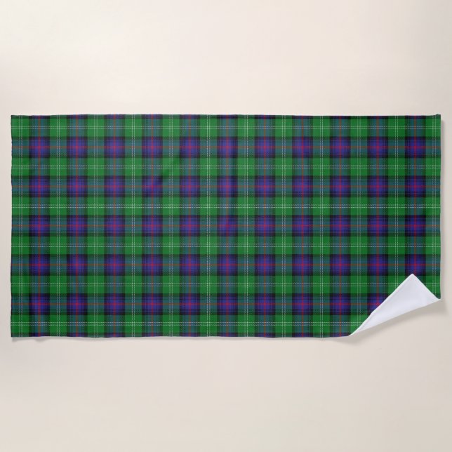 Scottish Accents Clan Sutherland Tartan Strandtuch (Vorderseite)