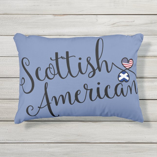 Scottish American Accent Pillow, Schottland Kissen Für Draußen (Vorderseite)