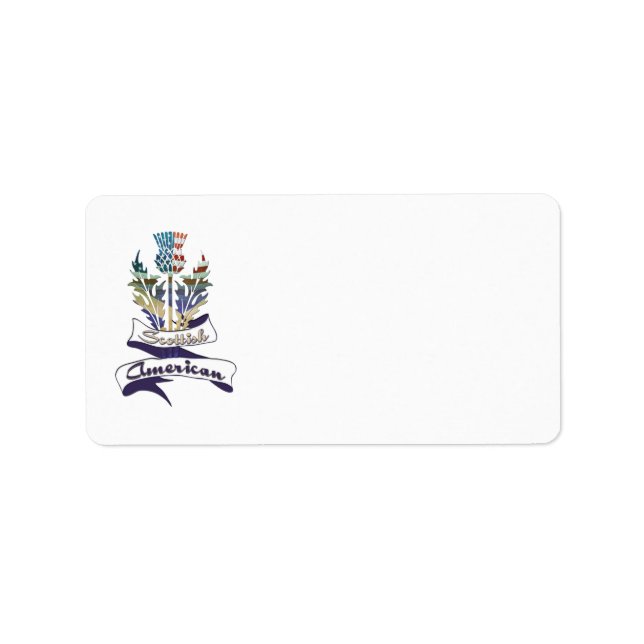 Scottish American Address Labels Adressaufkleber (Vorne)