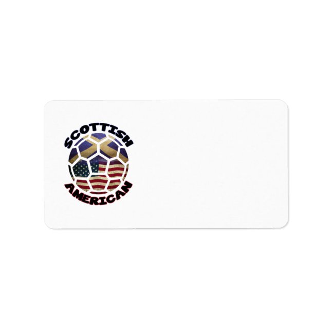 Scottish American Soccer Labels Adressaufkleber (Vorne)