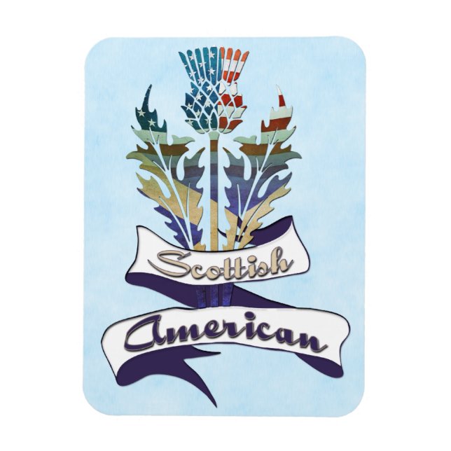 Scottish American Thistle Flexi Magnet (Vertikal)