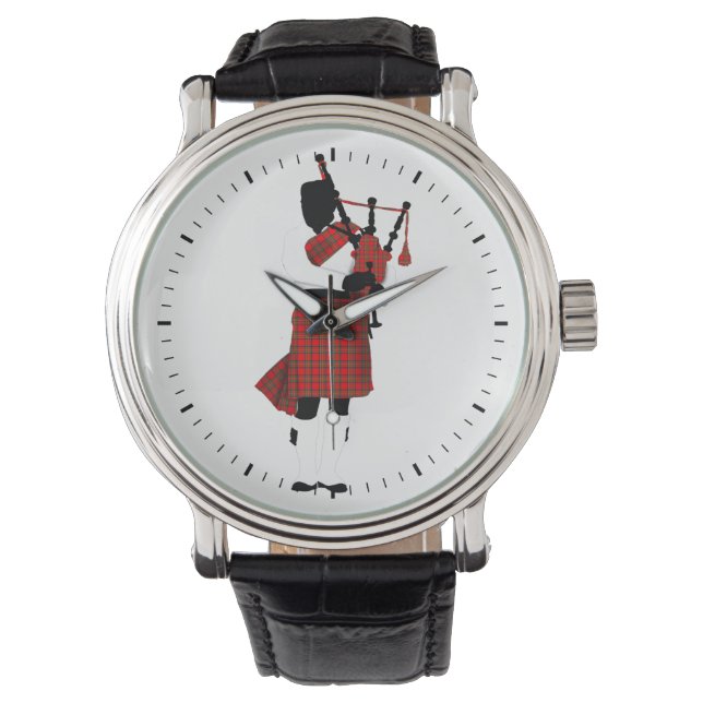 Scottish Bagpipe Armbanduhr (Vorderseite)