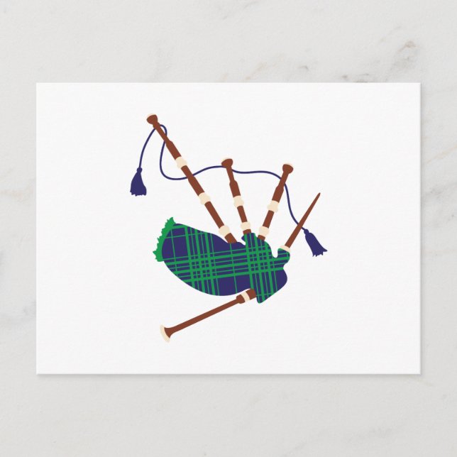Scottish Bagpipe Postkarte (Vorderseite)