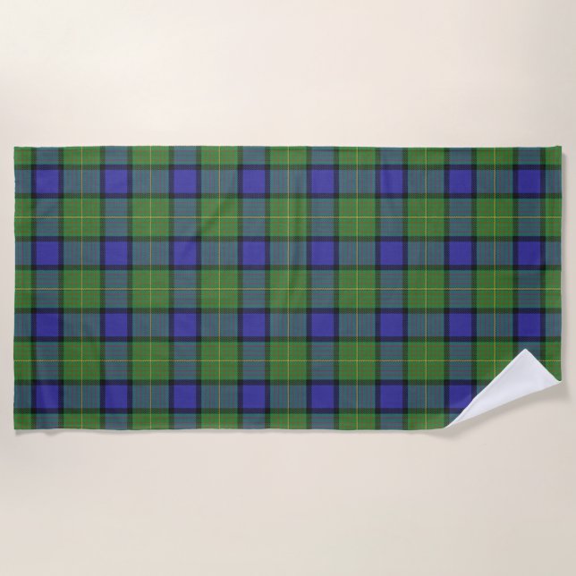 Scottish betont Clan Muir Tartan Strandtuch (Vorderseite)