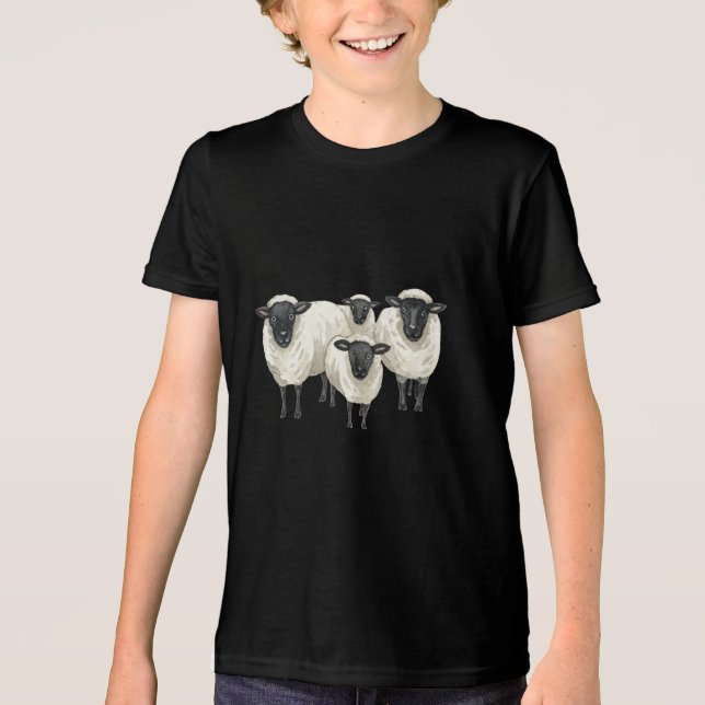 Scottish Black Faced Sheep Tshirt (Recto)
