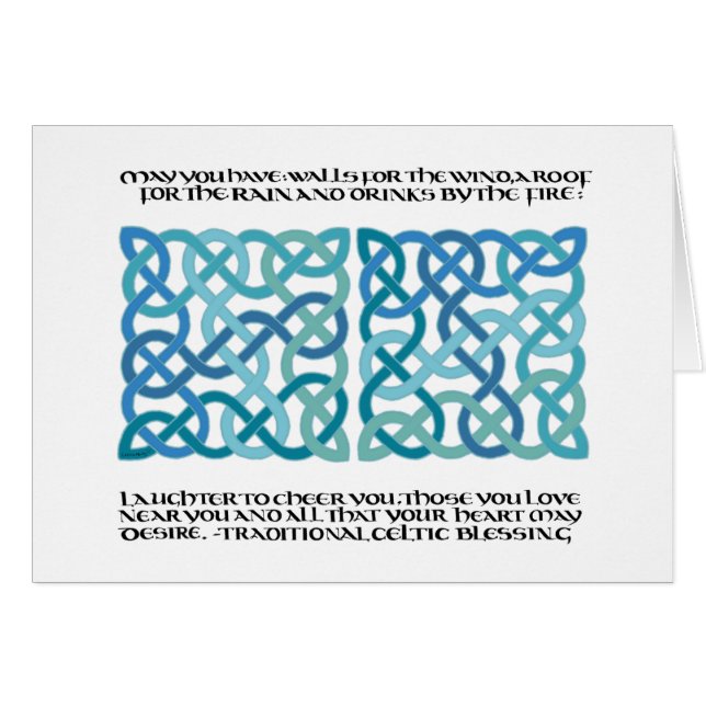 Scottish Blessing Calligraphy with Celtic Knots (Vorderseite (Horizontal))