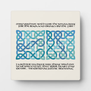 Scottish Blessing Calligraphy with Celtic Knots Fotoplatte