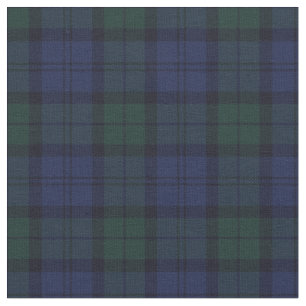 Scottish Blue Green Kariert Tartan Fabric Stoff