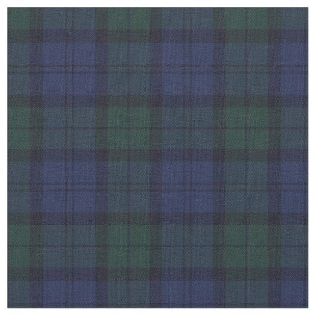 Scottish Blue Green Kariert Tartan Fabric Stoff (Nahaufnahme)