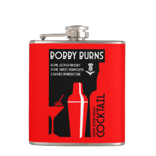Scottish Bobby Burns Whiskey Cocktail Flachmann