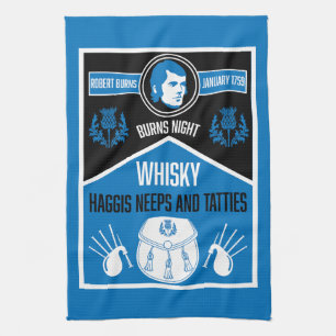 Scottish Burns Night Geschirrtuch