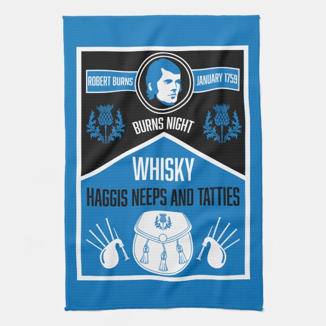 Scottish Burns Night Geschirrtuch (Vertikal)