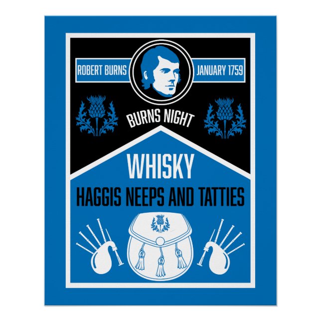Scottish Burns Night Poster (Vorderseite)