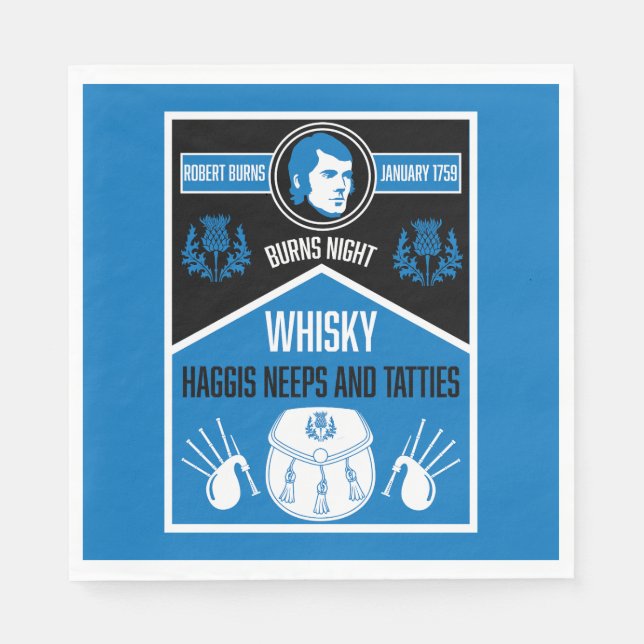 Scottish Burns Night Serviette (Vorderseite)