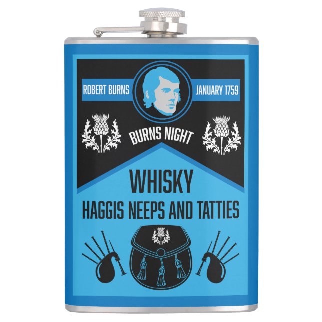 Scottish Burns Night Super Flachmann (Vorderseite)
