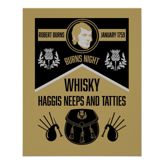 Scottish Burns Night Supper Poster (Vorderseite)