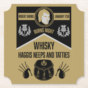 Scottish Burns Night Untersetzer