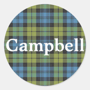 Scottish-Campbell-FamilieTartan kariert Runder Aufkleber