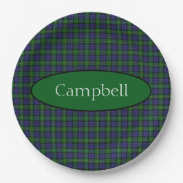 Scottish Campbell Family Tartan Personalisiert Pappteller