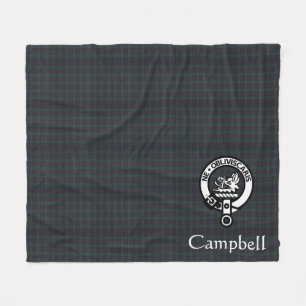 Scottish Campbell Wappen Abzeichen & Tartan Fleecedecke