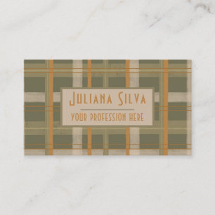 Scottish Celtic Tartan Pattern mit QR Visitenkarte