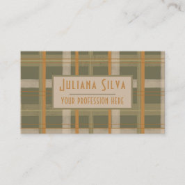 Scottish Celtic Tartan Pattern Visitenkarte