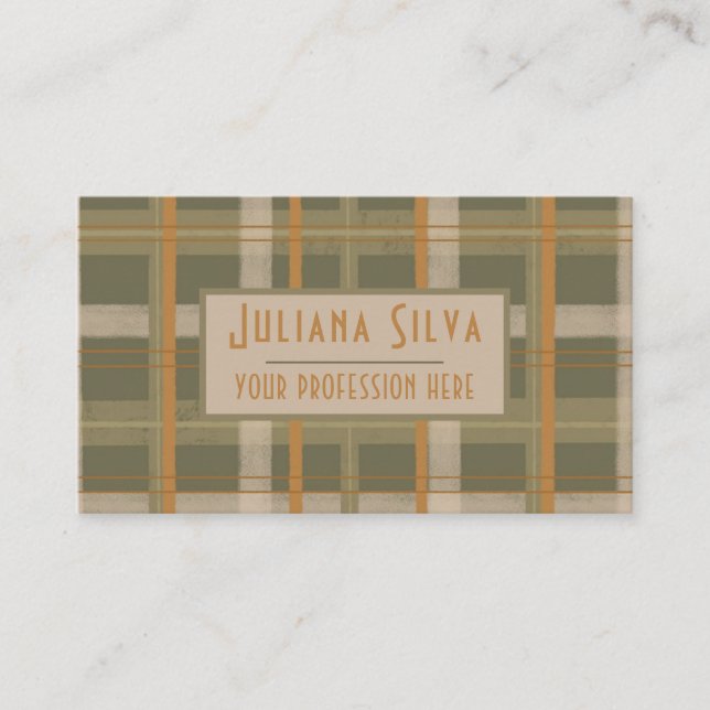 Scottish Celtic Tartan Pattern Visitenkarte (Vorderseite)