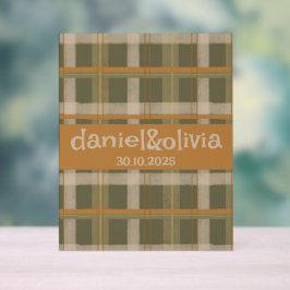 Scottish Celtic Tartan Pattern Wedding Acrylschild