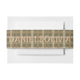 Scottish Celtic Tartan Pattern Wedding Einladungsbanderole