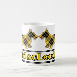 Scottish Cheer Clan MacLeod Tartan Scottie Dogs Kaffeetasse
