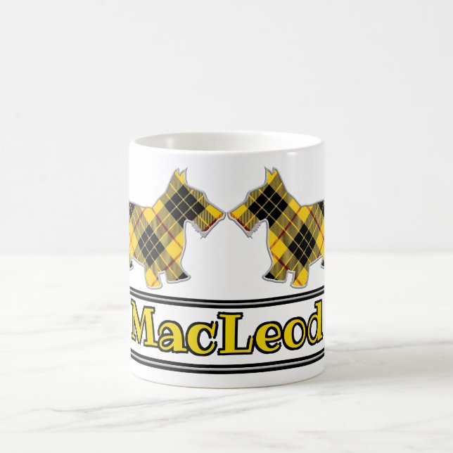 Scottish Cheer Clan MacLeod Tartan Scottie Dogs Kaffeetasse (Mittel)