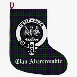 Scottish Clan Abercrombie Wappen & Tartan Großer Weihnachtsstrumpf