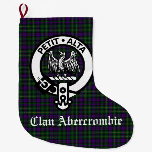 Scottish Clan Abercrombie Wappen & Tartan Großer Weihnachtsstrumpf