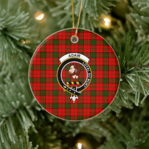 Scottish Clan Adair Tartan und Wappen Keramik Ornament