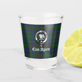 Scottish Clan Agnew Wappen & Tartan Schnapsglas