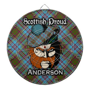 Scottish Clan Anderson Tartan Dartboard Dartscheibe