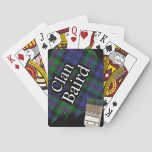 Scottish Clan Baird Tartan Paint Brush Spielkarten