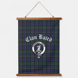 Scottish Clan Baird Wappen Tartan Wandteppich Mit Holzrahmen