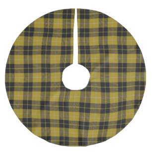 Scottish Clan Barclay Yellow Black Dress Tartan Polyester Weihnachtsbaumdecke
