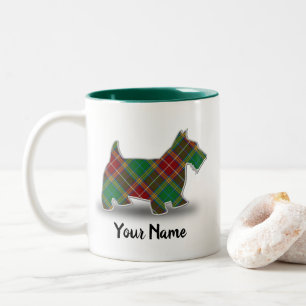 Scottish Clan Baxter Tartan Scottish Terrier Zweifarbige Tasse