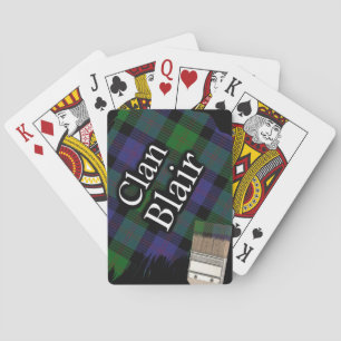 Scottish Clan Blair Tartan Paint Brush Spielkarten