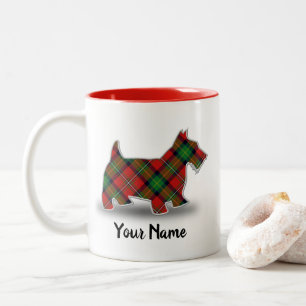 Scottish Clan Boyd Tartan Scottish Terrier Zweifarbige Tasse