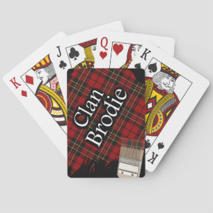 Scottish Clan Brodie Tartan Paint Brush Spielkarten
